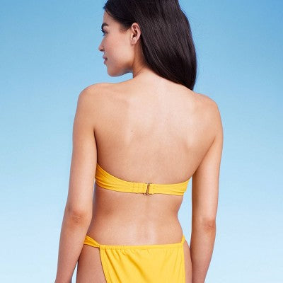  Women's Knot-Front Bandeau Bikini Top - Wild Fable™ Yellow