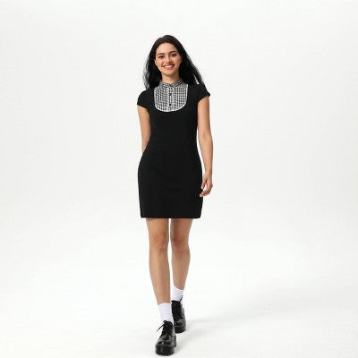  Women's Cap Sleeve Knit Mini Dress - Wild Fable™ Black