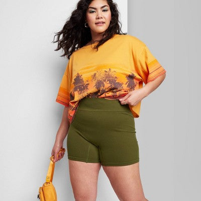  Women's High-Rise Seamless Bike Shorts - Wild Fable™