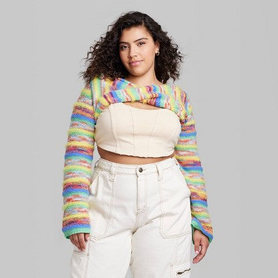  Women's Long Sleeve Party Shrug Sweater - Wild Fable™
