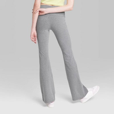  Women's High-Waisted Flare Leggings - Wild Fable™ Heather Gray