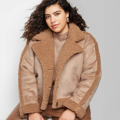  Women's Faux Shearling Jacket - Wild Fable™