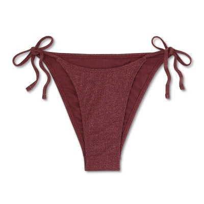  Women's Side-Tie High Leg Extra Cheeky Bikini Bottom - Wild Fable™ Brown