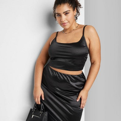  Women's Shine Knit Tiny Tank Top - Wild Fable™