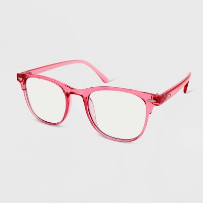  Women's Square Blue Light Filtering Glasses - Wild Fable™ Pink
