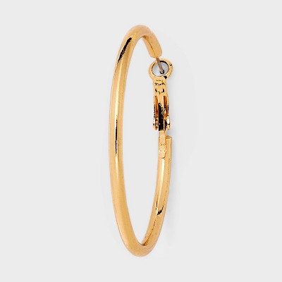  Smooth Tubular Mixed Hoop Earring Set 3pc - Wild Fable™ Gold/Silver: Nickel-Free, Hinge Closure