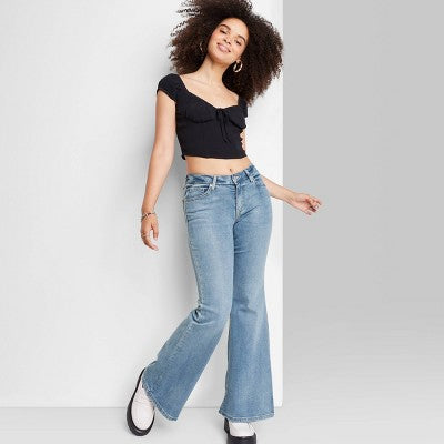  Women's High-Rise Flare Jeans - Wild Fable™ Medium Wash