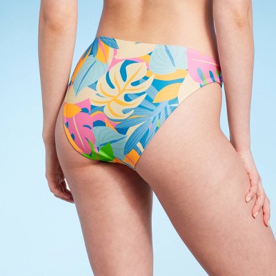  Women's Cheeky Bikini Bottom - Wild Fable™ Multi Tropical Print