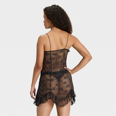  Women's Ruffle Lace Slip Dress - Wild Fable™