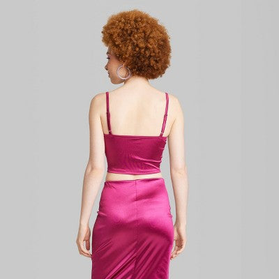  Women's Shine Knit Tiny Tank Top - Wild Fable™
