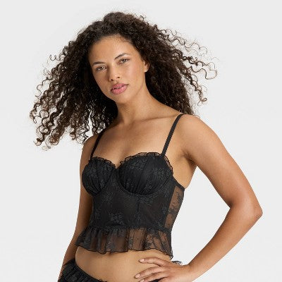  Women's Ruffle Lace Corset - Wild Fable™