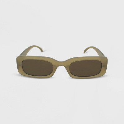  Women's Solid Plastic Rectangle Sunglasses - Wild Fable™