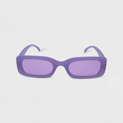  Women's Solid Plastic Rectangle Sunglasses - Wild Fable™