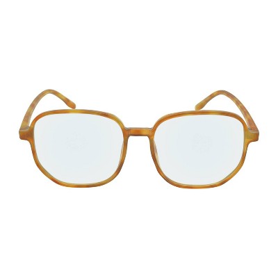  Tortoise Print Square Blue Light Filtering Glasses - Wild Fable™ Orange