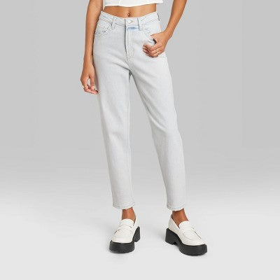 Women's Super-High Rise Tapered Jeans - Wild Fable™ Ultra Light Wash