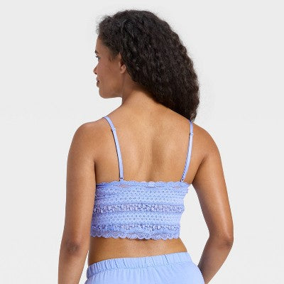  Women's Bubble Lace Cropped Cami - Wild Fable™