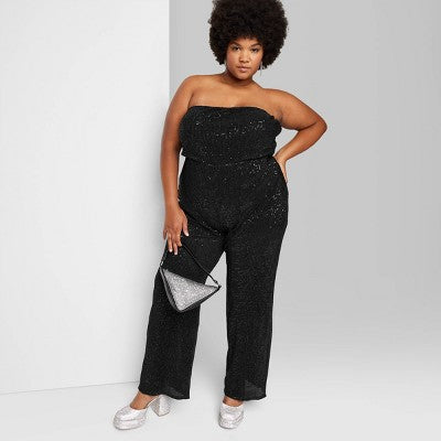  Women's Tube Sequin Mesh Jumpsuit - Wild Fable™