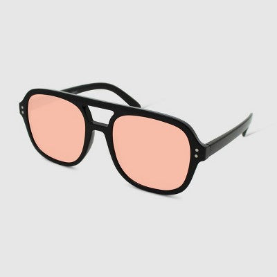  Women's Plastic Aviator Sunglasses - Wild Fable™ Black
