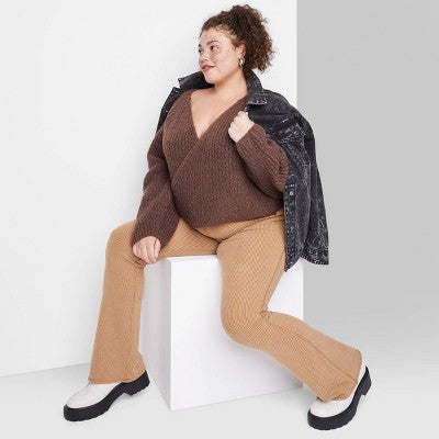  Women's Chunky Knit Wrap Sweater - Wild Fable™